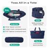BAGSMART Tote Bag for Women with Zipper, Gym Tote with Compartments, Laptop Work Tote Nurse Dance Yoga Bag for Sport, Travel view 3