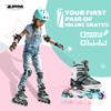 2PM SPORTS Cytia Pink Girls Adjustable Illuminating Inline Skates with Light up Wheels, Fun Flashing Beginner Roller Skates for Kids (Mint, Medium - Big Kid (13C-3 US)) view 2