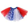 4th of July Tutu Tulle Skirt for Girls Women, Red White Blue Tutu Skirt Kids Adult Independence Day Patriotic Costume Unisex (US, Alpha, Medium, American -B) view 1