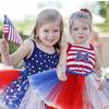 4th of July Tutu Tulle Skirt for Girls Women, Red White Blue Tutu Skirt Kids Adult Independence Day Patriotic Costume Unisex (US, Alpha, Medium, American -B) view 2