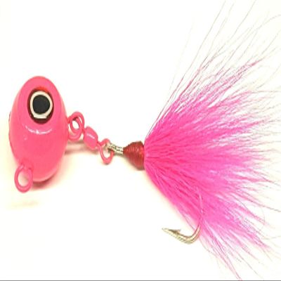 5 "Fluke" Ball Halibut Flounder Sinker Weight Lure 1/0 Rosco Swivel -PK w/Teaser 8 oz