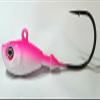 10 "Ultra Minnow" Jig Heads Swimbait Lure Powder Coated Ultra Point Hook - Wh/PK 1/4 oz view 1
