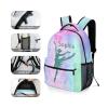 CUXWEOT Love to Dance Ballerina Purple Personalized Backpack Waterproof Bags for Girls Boys Gift with Name view 4