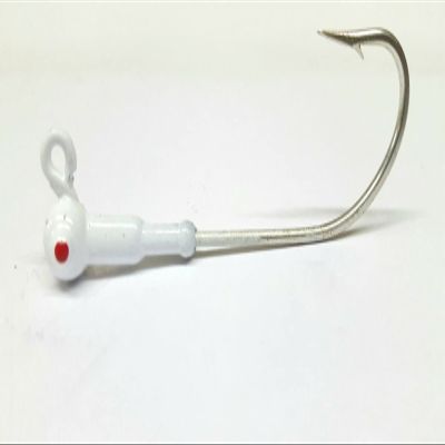 10 "Popeye" Jig Heads Striped Bass Grouper Lure Mustad Forged Saltwater Hook-Wh 1 oz