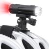 JINKEY Bike Helmet Light Front and Rear, 2-in-1 USB Rechargeable LED Bicycle Headlight & Taillight, IP66 Waterproof, 5 Warning Modes with Mounting Bracket for Night Safety Riding view 1