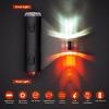 JINKEY Bike Helmet Light Front and Rear, 2-in-1 USB Rechargeable LED Bicycle Headlight & Taillight, IP66 Waterproof, 5 Warning Modes with Mounting Bracket for Night Safety Riding view 2