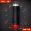 JINKEY Bike Helmet Light Front and Rear, 2-in-1 USB Rechargeable LED Bicycle Headlight & Taillight, IP66 Waterproof, 5 Warning Modes with Mounting Bracket for Night Safety Riding view 3