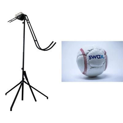 Louisville Slugger Soft Toss Training System + Game Master Swax Training Baseball (2 Pack)