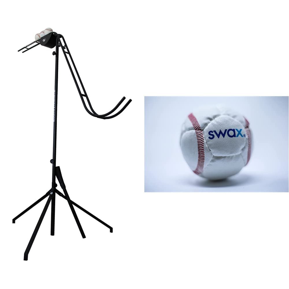 Louisville Slugger Soft Toss Training System + Game Master Swax Training Baseball (2 Pack)