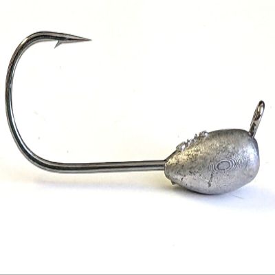 25 Unpainted "Tube Jig" Jig Head Bass Walleye Crappie Lure 60 Degree Hook 3/16 oz