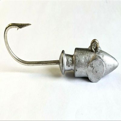 10 Unpainted "Big Eye Spire Point" Jig Head Cobia Striper Grouper Lure Mustad 4 oz