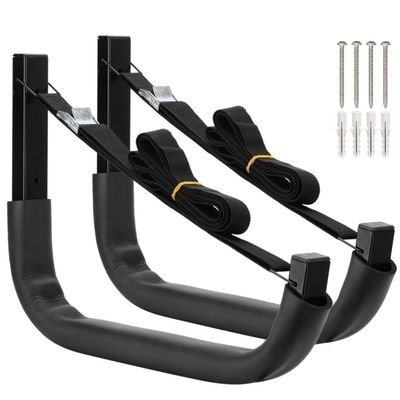 Kayak Storage Hooks, 15.5Inch Wall Mount Paddle Board Storage Rack, Heavy Duty Surfboard Hanger (Load Copacity 150LB)