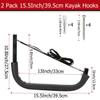 Kayak Storage Hooks, 15.5Inch Wall Mount Paddle Board Storage Rack, Heavy Duty Surfboard Hanger (Load Copacity 150LB) view 2