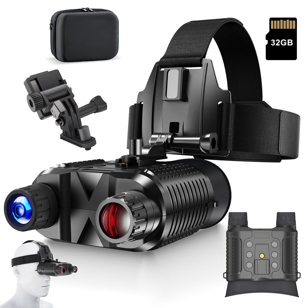 Night Vision Goggles2nd Generation Upgrade-Night Vision Binoculars,1312FT Digital Infrared Head Mounted Night Vision,Compatible with Military Tactical FastMICH Helmet