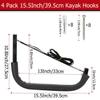 Kayak Storage Hooks, Wall Mount Garage Canoe Storage Hangers for Kayaks or Paddleboards, Heavy Duty Wall Rack (150LBS Capacity) view 2