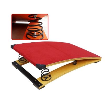GRRICEPL Solid Hardwood Gymnastic Springboard, Elastic Ramp Including 2 Spring & Carpet, for Junior Gymnast Vaults Spring Floor (Color : A, Size : 80x50cm)