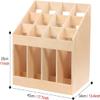 DELORM Floor Yoga Mat Rack Wood - Holds 12 Mats, Large Home Gym Yoga Mat Storage Holder, Kindergarten Carpets Stand Organizer view 4
