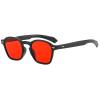 Men Women Polarized Sunglasses Fashion Classic Round Frame Sunglasses Pearl Glasses (Red, One Size) view 1