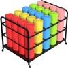DELORM Large Yoga Mat Storage Cart with Wheels, Floor Metal Yoga Mat Holder Basket, Gym Foam Rollers Organizer, for Gym/Yoga Studio Hold 20 Exercise Mats view 1
