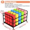 DELORM Large Yoga Mat Storage Cart with Wheels, Floor Metal Yoga Mat Holder Basket, Gym Foam Rollers Organizer, for Gym/Yoga Studio Hold 20 Exercise Mats view 2