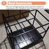 DELORM Large Yoga Mat Storage Cart with Wheels, Floor Metal Yoga Mat Holder Basket, Gym Foam Rollers Organizer, for Gym/Yoga Studio Hold 20 Exercise Mats view 3
