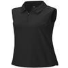 BGOWATU Women's Sleeveless Golf Polo Shirts 1/4 Zip Tennis Tank Tops with Collar UV Protection Moisture Wicking Black M view 1