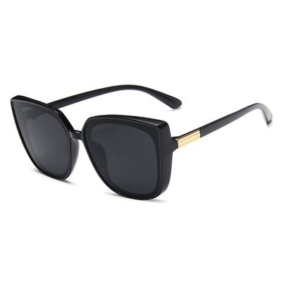 HCHES Sunglasses Man/Women Cat Eye Sun Glasses UV400 Driver Goggles,black,One size