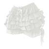 ACSUSS Womens Tiered Frilly Bloomers Shorts Bowknot Ruched Culottes Maid Cosplay Ruffled Panties for Halloween White X-Large view 1