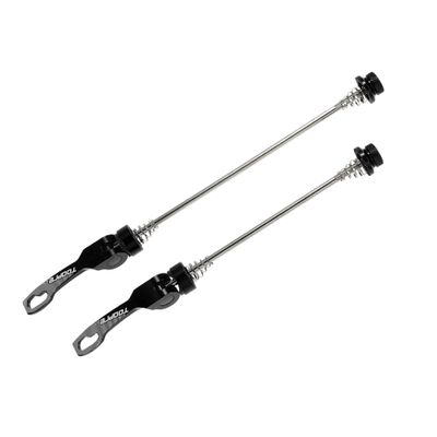 X AUTOHAUX 1 Pair Front Rear Bicycle Quick Release Axles Skewers Lever Aluminum Alloy 145mm 185mm Black for MTB Bike