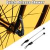 X AUTOHAUX 1 Pair Front Rear Bicycle Quick Release Axles Skewers Lever Aluminum Alloy 145mm 185mm Black for MTB Bike view 2