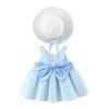 Baby Toddler Summer Tutu Dress Rainbow Floral Polka Dot Spring Tea Party Sundress Birthday Cake Smash Outfits Backless Bow Plaid Easter Dress Boho Hawaiian Beachwear Blue + White 6-12 Months view 3