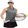 BGOWATU Women's Sleeveless Golf Polo Shirts 1/4 Zip Tennis Tank Tops with Collar UV Protection Quick Dry Dark Gray XS view 2