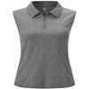 BGOWATU Women's Sleeveless Golf Polo Shirts 1/4 Zip Tennis Tank Tops with Collar UV Protection Quick Dry Dark Gray XS view 3