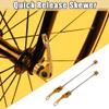 X AUTOHAUX 1 Pair Front Rear Bicycle Quick Release Axles Skewers Lever Aluminum Alloy 145mm 185mm Gold Tone for MTB Bike view 2