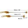 X AUTOHAUX 1 Pair Front Rear Bicycle Quick Release Axles Skewers Lever Aluminum Alloy 145mm 185mm Gold Tone for MTB Bike view 3