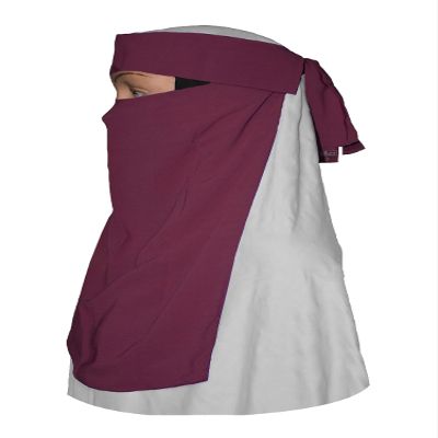 Niqab Half Nosepiece Face Cover Veil Breathable Clothing For Islamic Muslim Islam Hejab Hijab Women Womens Jilbab Abaya Burqa (Simone)