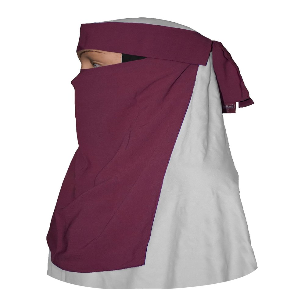 Niqab Half Nosepiece Face Cover Veil Breathable Clothing For Islamic Muslim Islam Hejab Hijab Women Womens Jilbab Abaya Burqa (Simone)