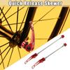 X AUTOHAUX 1 Pair 145mm 185mm Bicycle Skewers Quick Release Axles Skewers Front Rear Bike Axle Wheel Hub M5 x 0.8 Red view 2