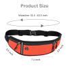 ANXTO Universal Running belt with Extender, Runner Waist Pack with 3 Pockets, Hiking Travel Camp Running Workout Belt Bag, Reflective No Bounce Black Fanny Pack for Women Men (Orange) view 2