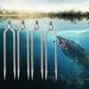 NDNCZDHC 4 Pieces 2 Forks Stainless Steel Harpoon Hook Barb Gun for Outdoor Fishing Tackle view 2