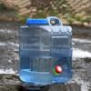Abaodam 2.64 Gallon Water Jug Camping Water Container Water Storage Container with Faucet Large Capacity Water Jug Portable PC Water Bucket Camping Supply Clear Water Bottles view 3
