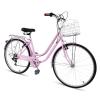 Ktaxon Women Bike 24/26 Inch Bicycles for Women, Beach Cruiser Bike with Premium Derailleur & Shift Lever, Adjustable Seat, High-Carbon Steel Frame and Excellent Welding Technology (26" Pink) view 1