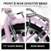 Ktaxon Women Bike 24/26 Inch Bicycles for Women, Beach Cruiser Bike with Premium Derailleur & Shift Lever, Adjustable Seat, High-Carbon Steel Frame and Excellent Welding Technology (26" Pink) view 2