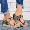 Platform Sandals For Women Black Womens Topic Espadrille Sandal Shoes Black Nubuck view 3
