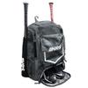 Hit Run Steal Bat Bag Backpack, Holds 4 Bats, Gloves, Helmet, and Cleats, Gray Camo view 1