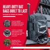 Hit Run Steal Bat Bag Backpack, Holds 4 Bats, Gloves, Helmet, and Cleats, Gray Camo view 2