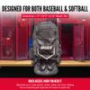 Hit Run Steal Bat Bag Backpack, Holds 4 Bats, Gloves, Helmet, and Cleats, Gray Camo view 3