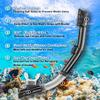 PIYAZI Snorkeling Gear for Adults, Adult Snorkel Set with Panoramic Anti-Leak and Anti-Fog Tempered Glass Snorkel Mask, Dry Top Snorkel, Snorkle Mask Set Adult with Mesh Bag Ear Plug for Snorkeling view 4