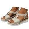 Ladmiple Women'S Sandals With Arch Support Platform Sandals Womens Open Toe Colorful Colorblock Bandage Casual Wedge Heel Ankle Strap Buckle Sandals view 1