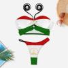 Linkasi Tajikistan Flag New Women's Sexy Bikini Halter Neck Triangle Bikini Two-Piece Set Tajikistan Flag view 3